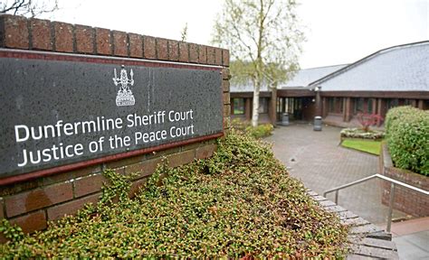 Thornby-Cook appeared in the dock at <b>Dunfermline</b> <b>Sheriff</b> <b>Court</b>. . Dunfermline sheriff court today